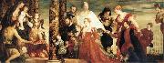 Paolo  Veronese The Madonna of the house of Coccina oil painting on canvas